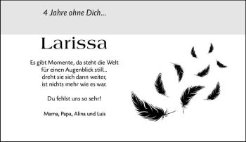 Traueranzeige von Larissa Gördel von vrm-trauer