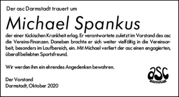 Traueranzeige von Michael Spankus von vrm-trauer