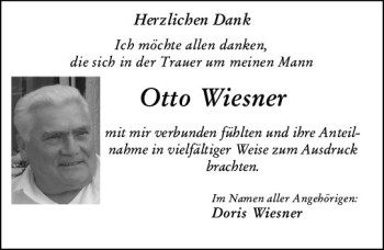 Traueranzeige von Otto Wiesner von vrm-trauer
