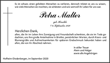 Traueranzeige von Petra Malter von vrm-trauer