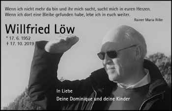 Traueranzeige von Willfried Löw von vrm-trauer
