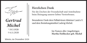 Traueranzeige von Gertrud Michel von vrm-trauer