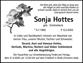 Traueranzeige von Son Hottes von vrm-trauer