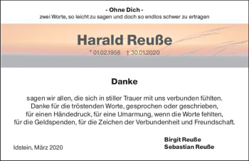 Traueranzeige von Harald Reuße von vrm-trauer