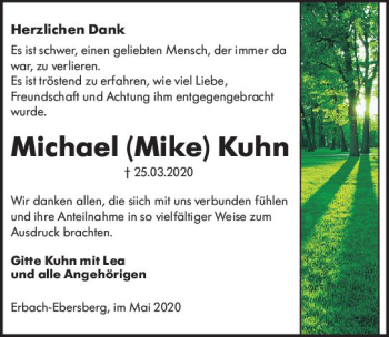 Traueranzeige von Michael Kuhn von vrm-trauer