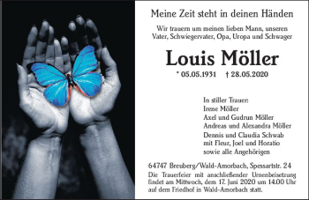 Traueranzeige von Louis Möller von vrm-trauer