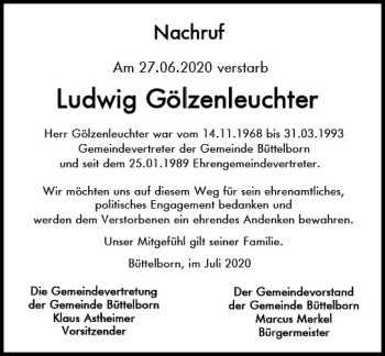 Traueranzeige von Ludwig Götzenleuchter von vrm-trauer