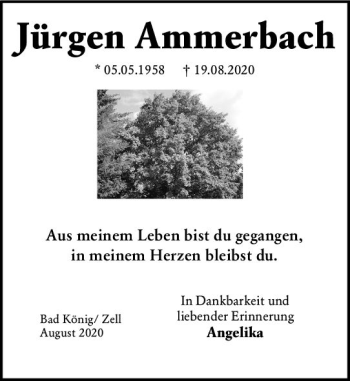 Traueranzeige von Jürgen Ammerbach von vrm-trauer