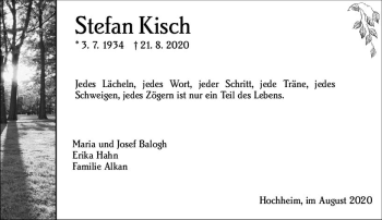 Traueranzeige von Stefan Kisch von vrm-trauer