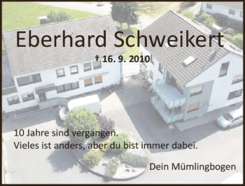 Traueranzeige von Eberhard Schweikert von vrm-trauer