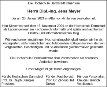 Traueranzeige von Jens Meyer von vrm-trauer