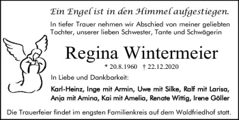 Traueranzeige von Regina Wintermeier von vrm-trauer
