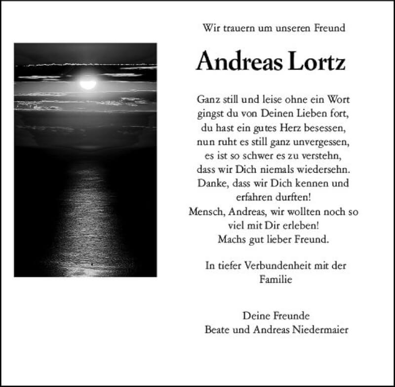  Traueranzeige für Andreas Lortz vom 09.10.2021 aus vrm-trauer