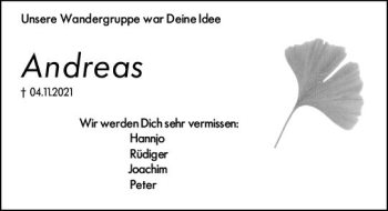 Traueranzeige von Andreas  von vrm-trauer