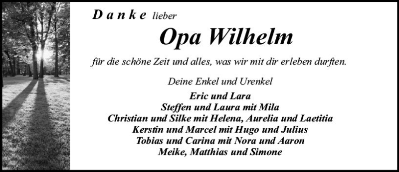  Traueranzeige für Ernst Wilhelm Klinger vom 24.11.2021 aus vrm-trauer