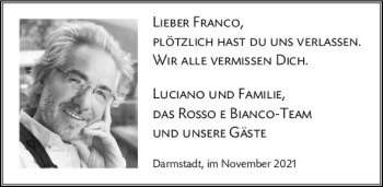 Traueranzeige von Franco  von vrm-trauer