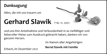 Traueranzeige von Gerhard Slawik von vrm-trauer