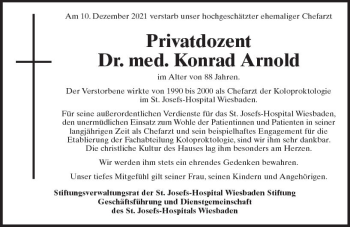 Traueranzeige von Konrad Arnold von vrm-trauer