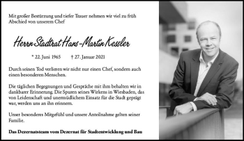 Traueranzeige von Hans-Martin Kessler von vrm-trauer