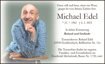 Traueranzeige von Michael Edel von vrm-trauer