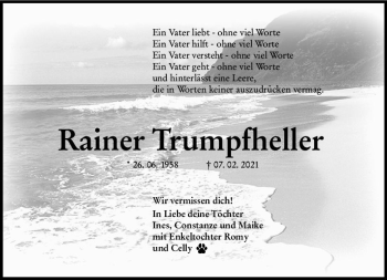Traueranzeige von Rainer Trumpfheller von vrm-trauer