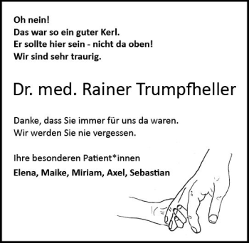 Traueranzeige von Rainer Trumpfheller von vrm-trauer