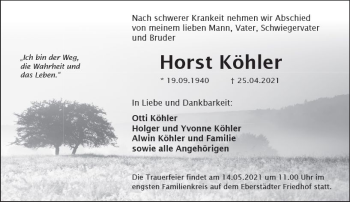 Traueranzeige von Horst Köhler von vrm-trauer