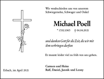 Traueranzeige von Michael Poell von vrm-trauer