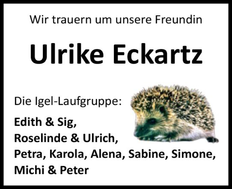  Traueranzeige für Ulrike Eckartz vom 08.05.2021 aus vrm-trauer