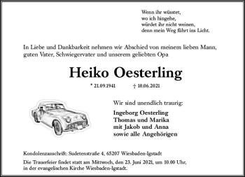 Traueranzeige von Heiko Oesterling von vrm-trauer