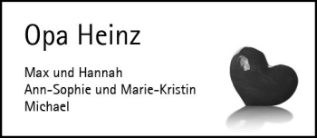 Traueranzeige von Heinz  von vrm-trauer