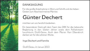 Traueranzeige von Günter Dechert von vrm-trauer Groß-Gerauer Echo