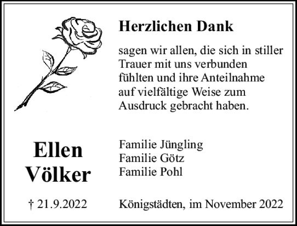  Traueranzeige für Ellen Völker vom 05.11.2022 aus vrm-trauer Rüsselsheimer Echo / MainSpitze