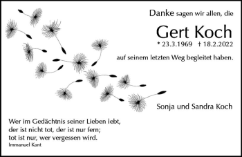 Traueranzeige von Gert Koch von vrm-trauer Odenwälder Echo