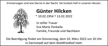 Traueranzeige von Günter Hilcken von vrm-trauer Darmstädter Echo
