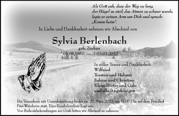 Traueranzeige von Sylvia Berlenbach von vrm-trauer AZ Mainz