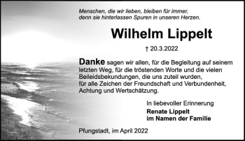 Traueranzeige von Wilhelm Lippelt von vrm-trauer Darmstädter Echo