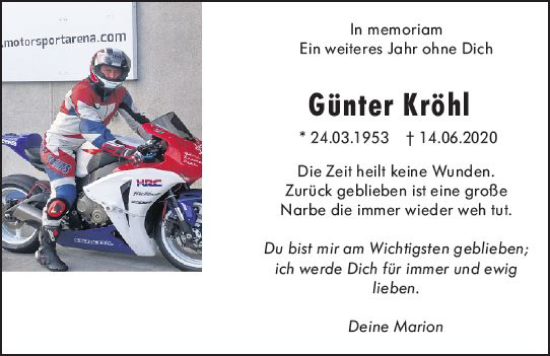Traueranzeige von Günter Kröhl von vrm-trauer Allgemeine  Zeitung Ingelheim-Bingen