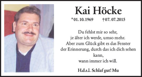 Traueranzeige von Kai Höcke von vrm-trauer AZ Mainz