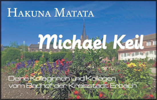 Traueranzeige von Michael Keil von vrm-trauer Odenwälder Echo