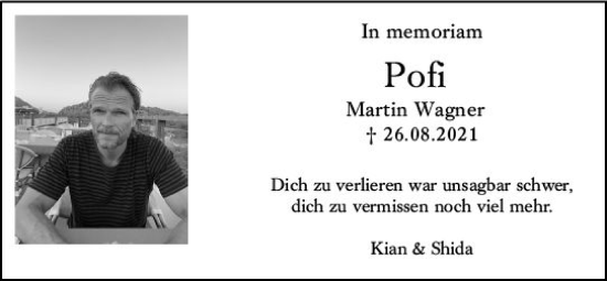 Traueranzeige von Martin Wagner von vrm-trauer Darmstädter Echo