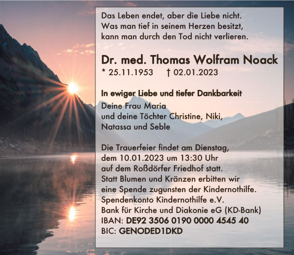  Traueranzeige für Thomas Wolfram Noack vom 07.01.2023 aus vrm-trauer Darmstädter Echo