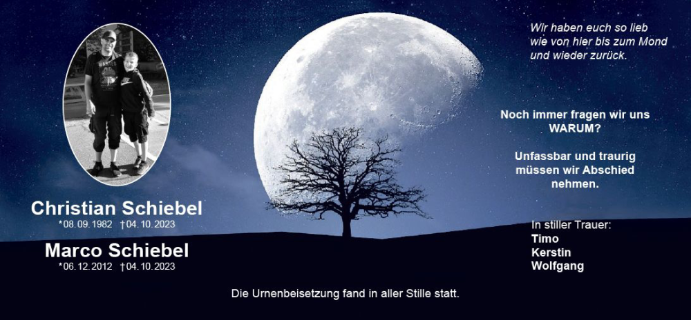  Traueranzeige für Marco Schiebel vom 04.11.2023 aus Darmstädter Echo