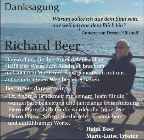 Traueranzeige von Richard Beer von Starkenburger Echo
