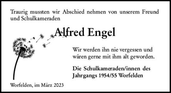 Traueranzeige von Alfred Engel von Groß-Gerauer Echo