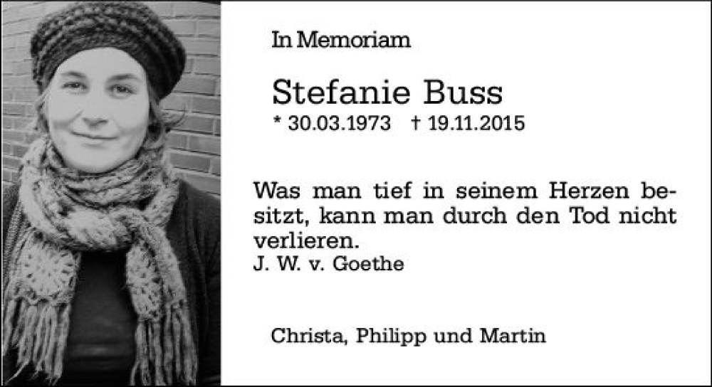  Traueranzeige für Stefanie Buss vom 30.03.2023 aus Groß-Gerauer Echo