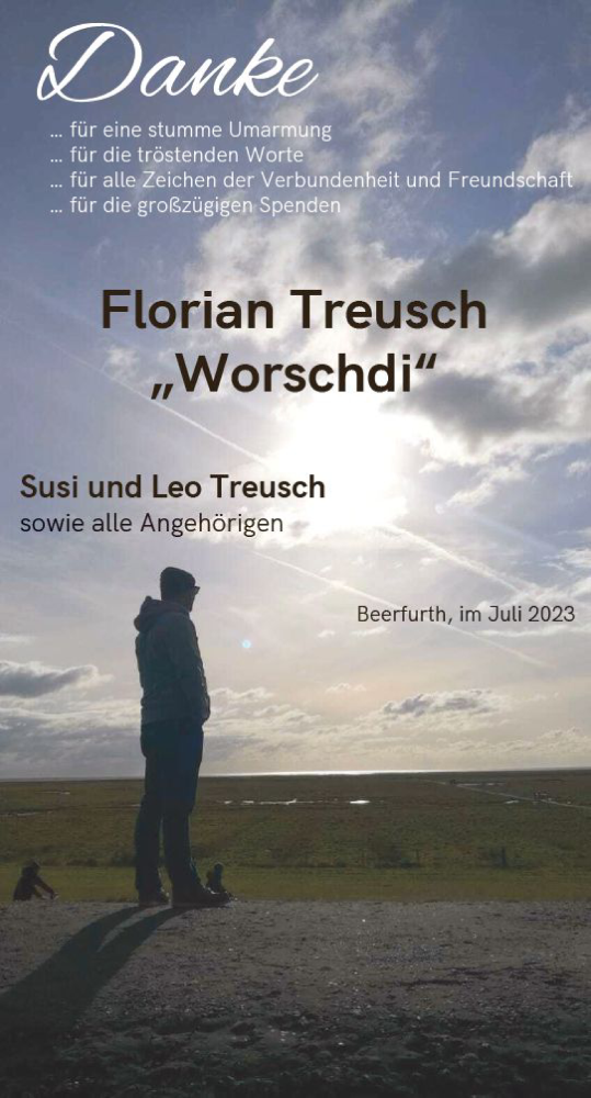  Traueranzeige für Florian Treusch vom 01.07.2023 aus Odenwälder Echo