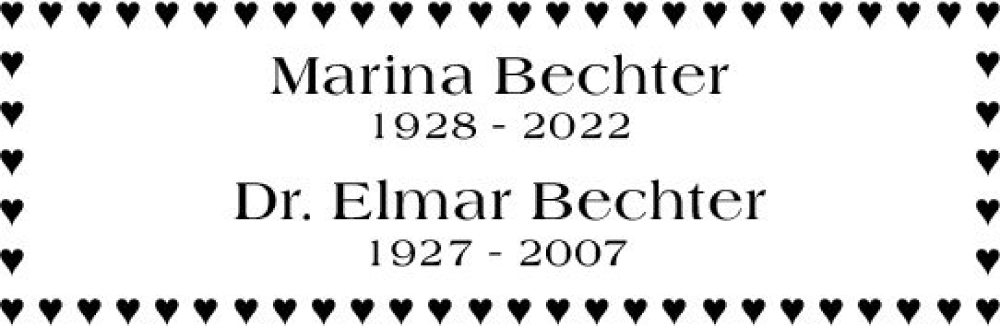  Traueranzeige für Marina Bechter vom 22.06.2023 aus Wiesbadener Kurier