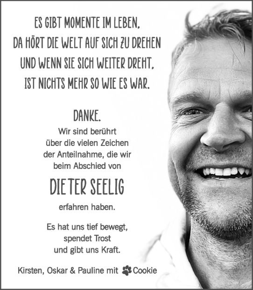  Traueranzeige für Dieter Seelig vom 05.08.2023 aus Darmstädter Echo