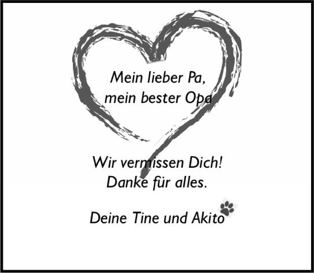  Traueranzeige für Opa  vom 23.09.2023 aus Allgemeine Zeitung Mainz